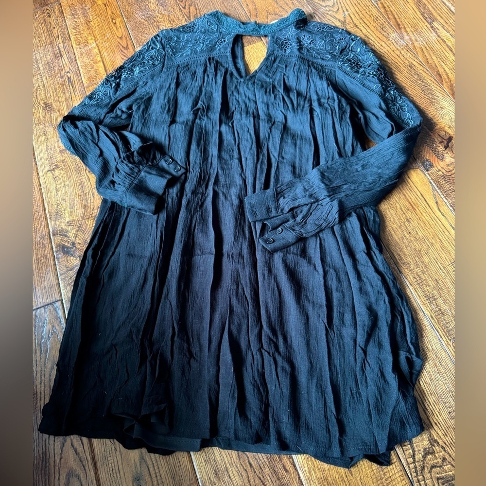 For Good Keyhole Long Sleeve Mini Dress
